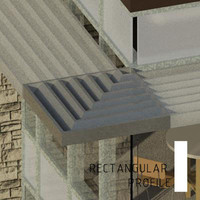 SunShade Louver-Corner-Rectangular Blade